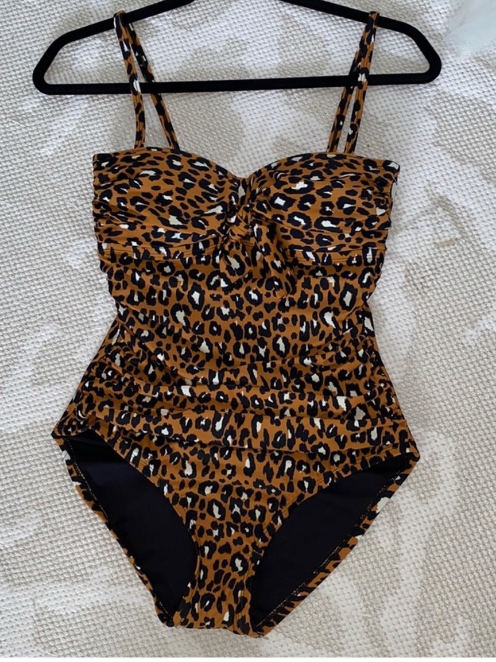Ellen Tracy Leopard Print One-Piece Swimsuit
